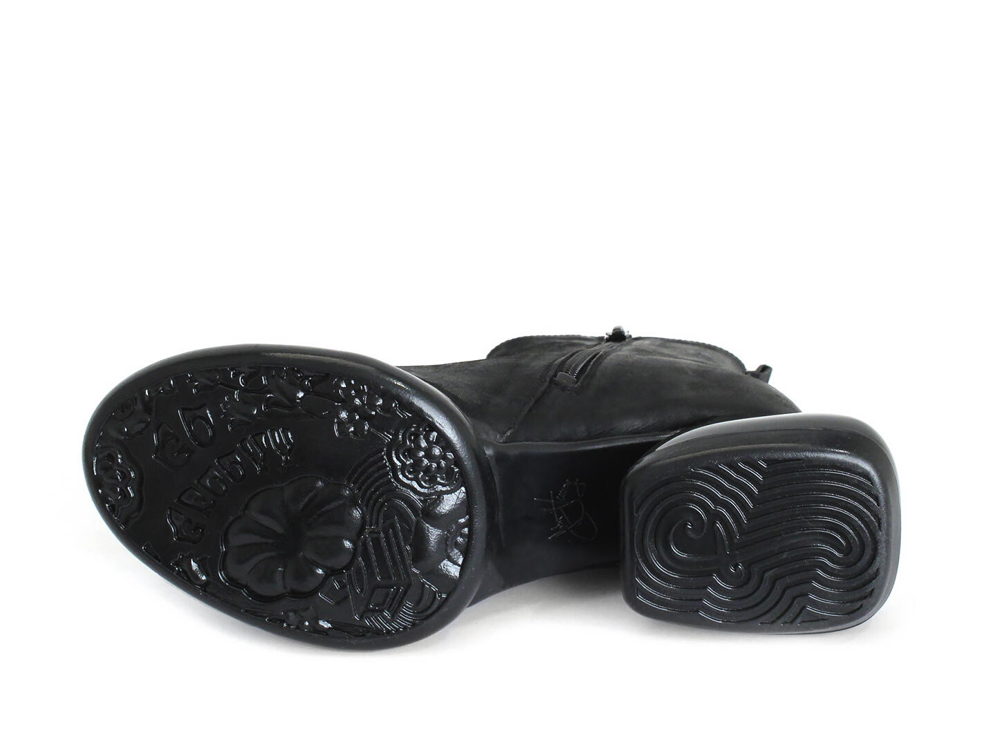 Etta Black Leather Ankle Boots: Sole