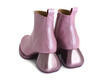 Etta Pink Leather Ankle Boots: Back