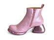 Etta Pink Leather Ankle Boots: Profile inside