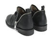 Evers Black Elastic Slip-On Leather Shoe: Back