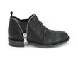 Evers Black Elastic Slip-On Leather Shoe: Profile outside