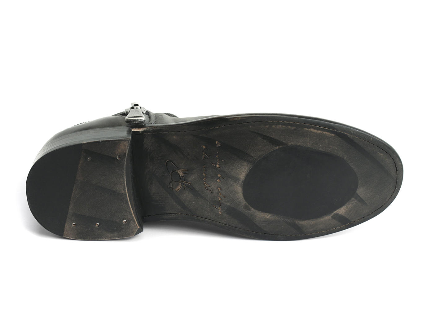 Evers Gris Elastic Slip-On Leather Shoe: Sole