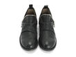 Evers Noir Elastic Slip-On Leather Shoe: Front