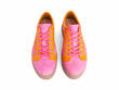 Fakie Orange/Pink Lace-Up Sneakers with Swirl: Front