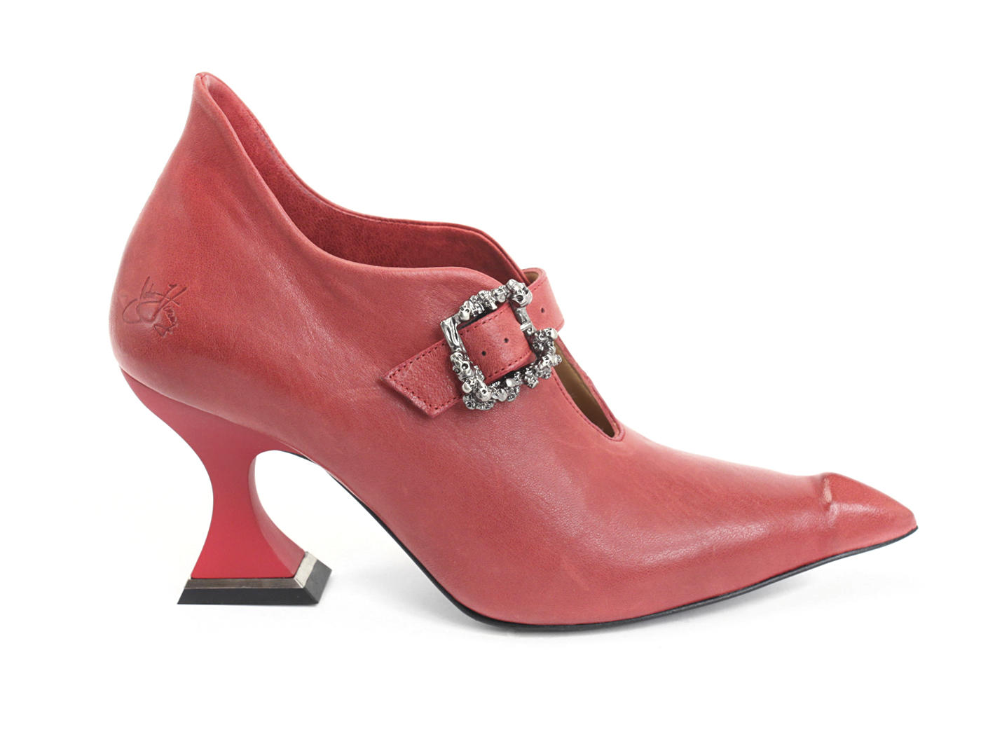 Fantine Red Contoured mary jane: Profile outside