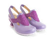 Fay Purple Slingback heel with emboss: Quarter view