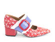 Felicity Red Floral Vintage-inspired mary jane: Profile outside