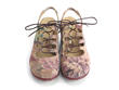 Flourish Floral Low-heeled lace-up slingback: Front