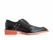 Floyd Black/Orange Leather Derby Shoes: Profile inside