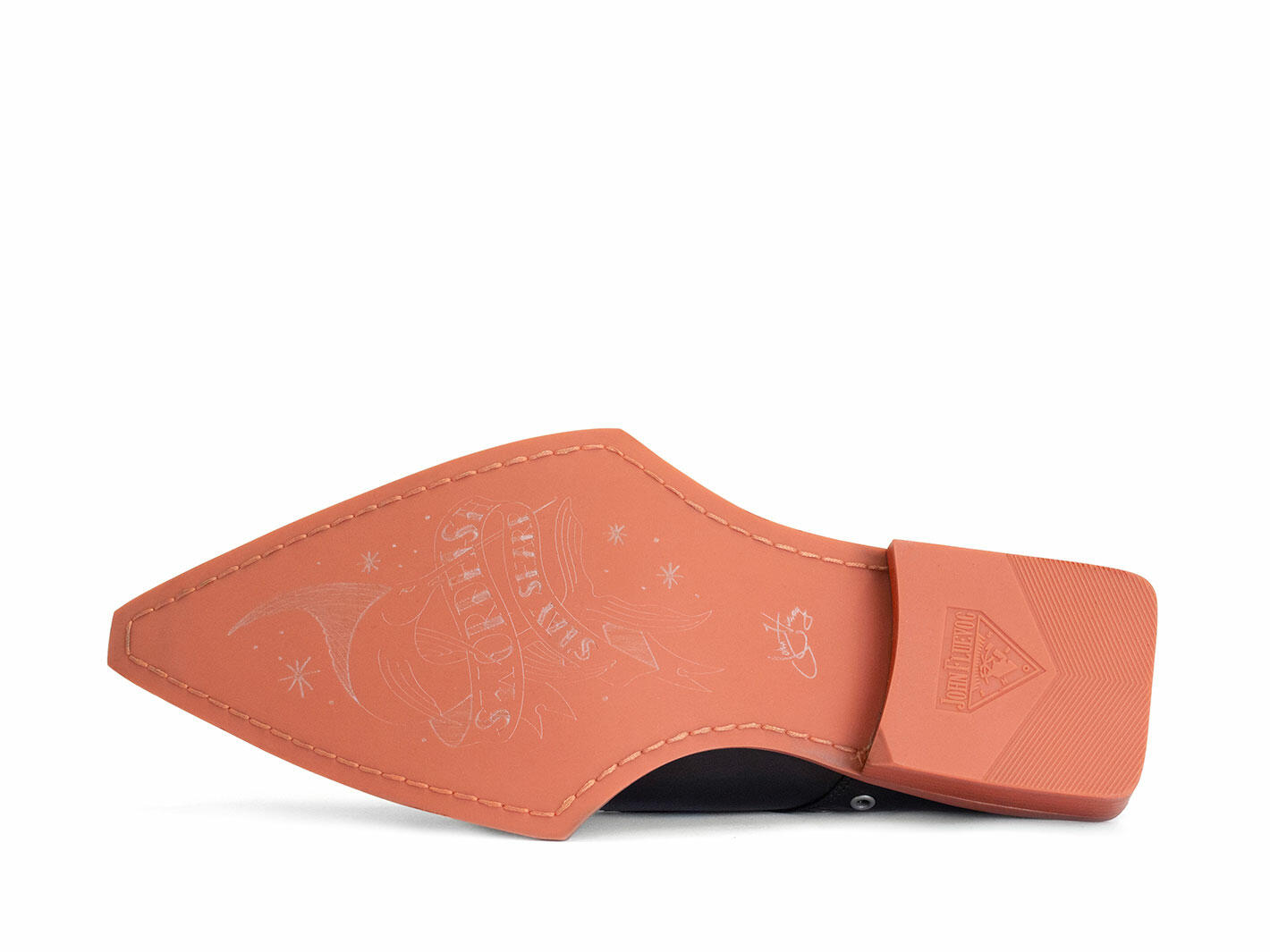 Floyd Noir/Orange Derby en cuir: Sole
