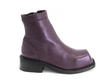 Fonda Purple Square toe ankle boot: Profile outside