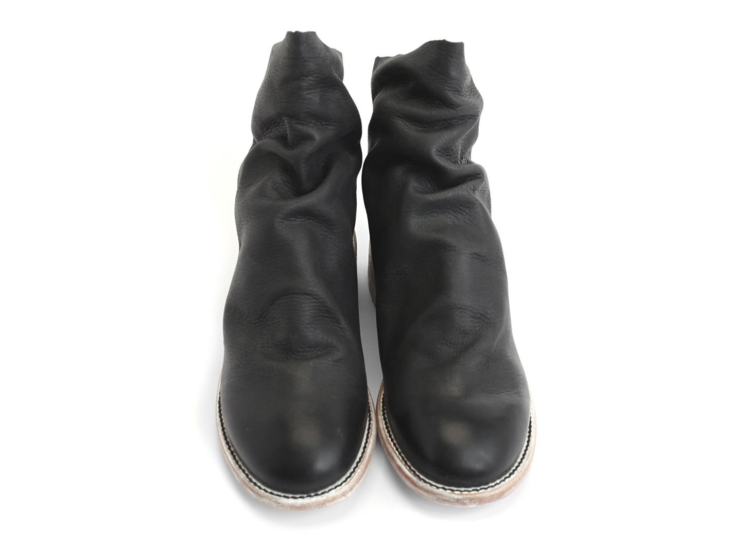 Foster Noir Slouchy flat ankle boot: Front