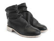 Foster Noir Slouchy flat ankle boot: Quarter view