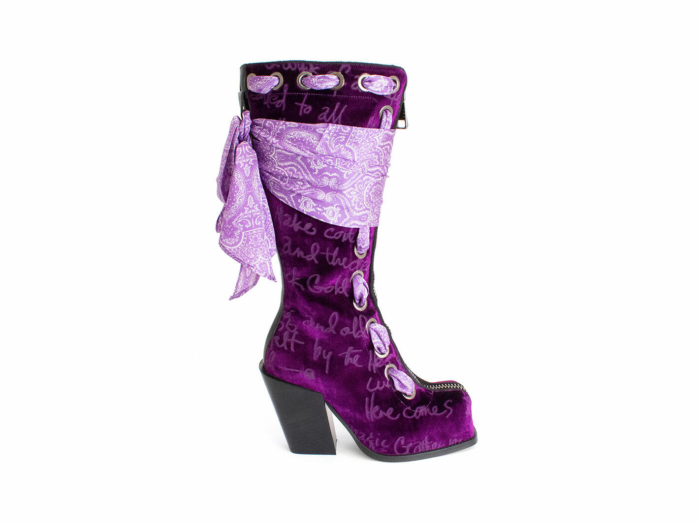 Foxey Lady Purple Fluevog x Jimi Hendrix: Profile outside