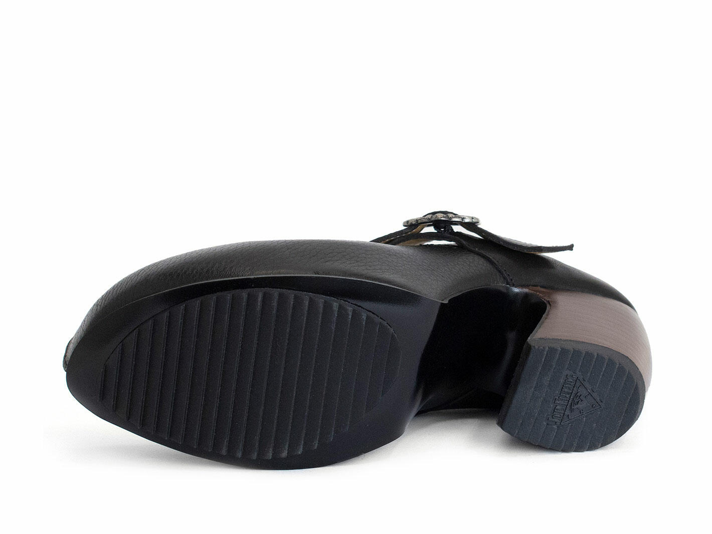 Generator Black Platform Slingback Heels: Sole