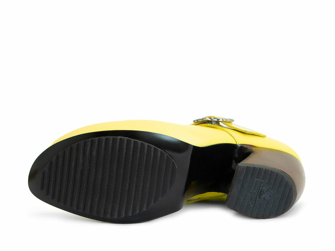Generator Yellow Platform Slingback Heels: Sole