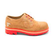 Gibson Swirl Orange Lace-Up Derby Shoes: Profile outside