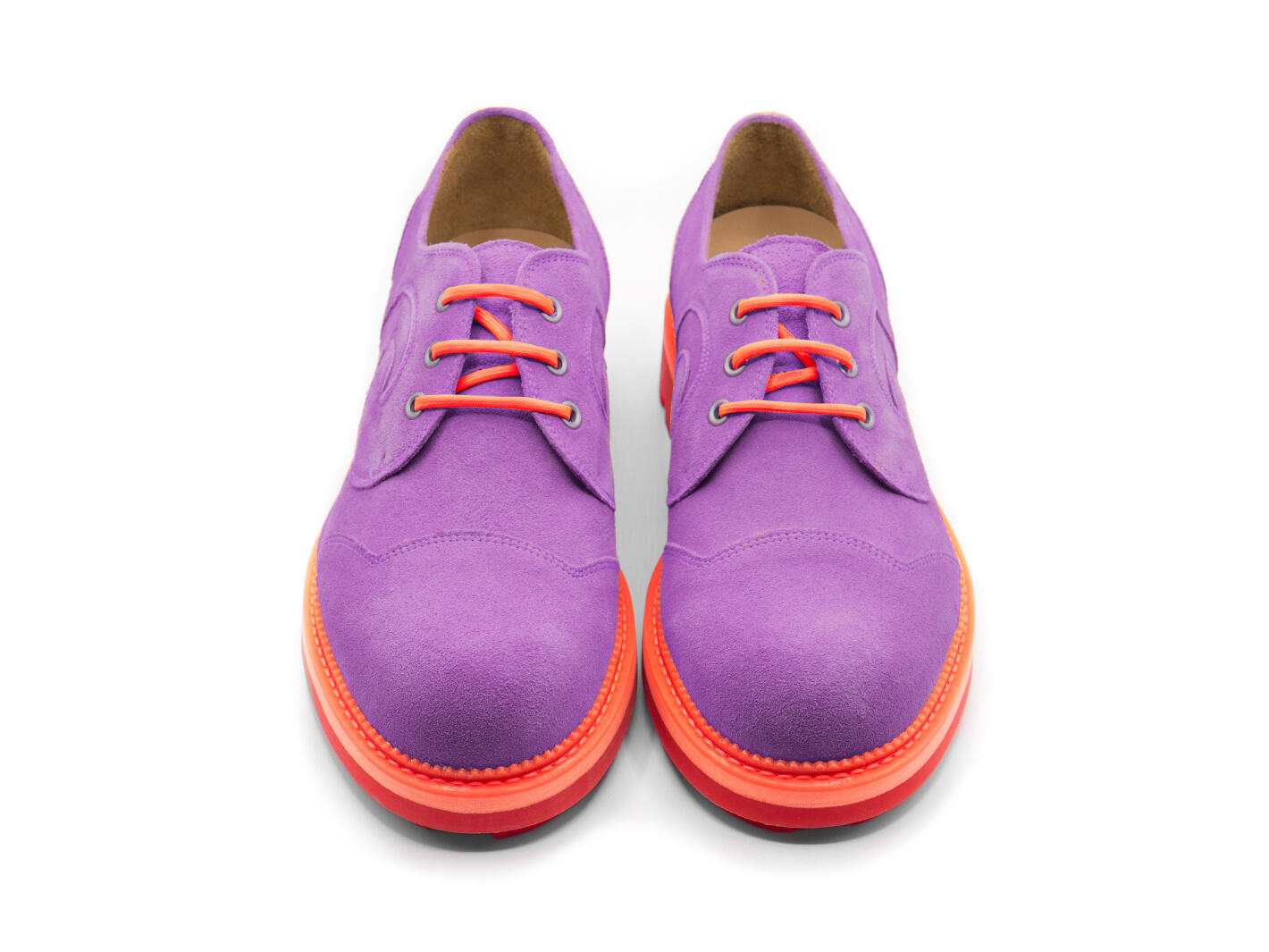 Gibson Swirl Orchid Lace-Up Derby Shoes: Front