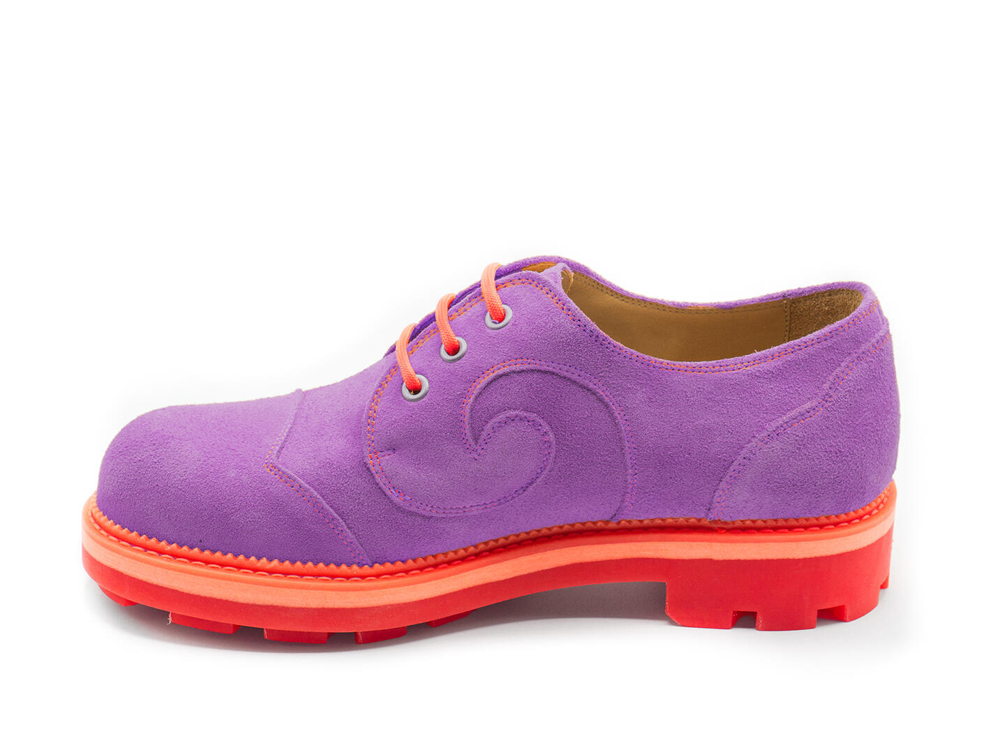 Gibson Swirl Orchid Lace-Up Derby Shoes: Profile inside
