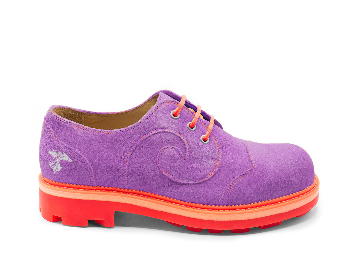 Gibson Swirl Orchid Lace-Up Derby Shoes: Profile outside