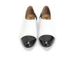 Gladice Noir & blanc Slip-On Leather Kitten Heel: Front