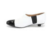 Gladice Noir & blanc Slip-On Leather Kitten Heel: Profile inside