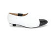 Gladice Noir & blanc Slip-On Leather Kitten Heel: Profile outside