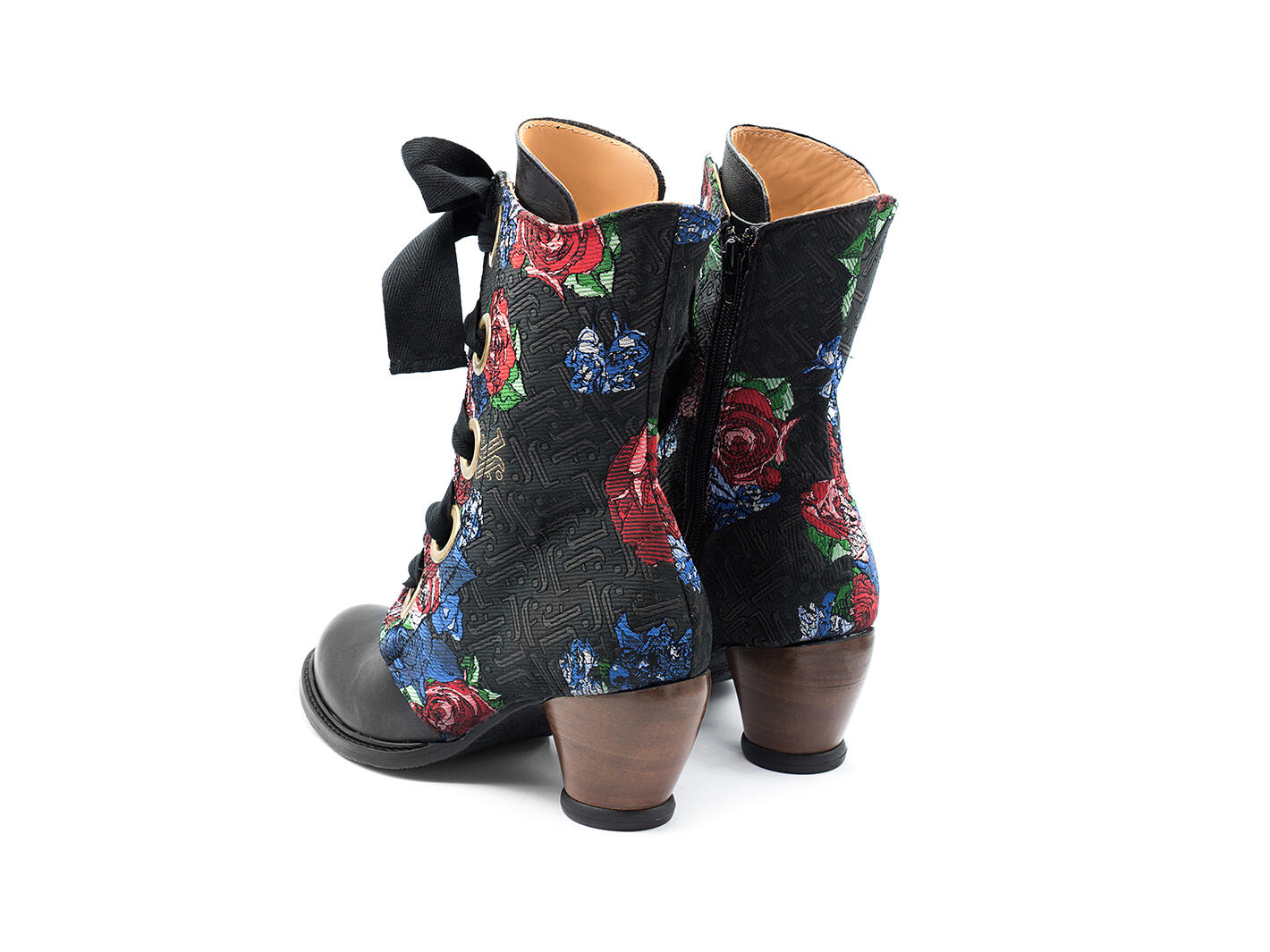Gladstone JF Monogram Mid-Calf Lace-Up Boots: Back