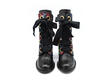 Gladstone JF Monogram Mid-Calf Lace-Up Boots: Front