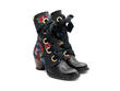 Gladstone JF Monogram Mid-Calf Lace-Up Boots: Quarter view