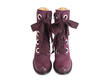 Gladstone Violet Botte mi-mollet à lacets: Front