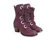 Gladstone Violet Botte mi-mollet à lacets: Quarter view