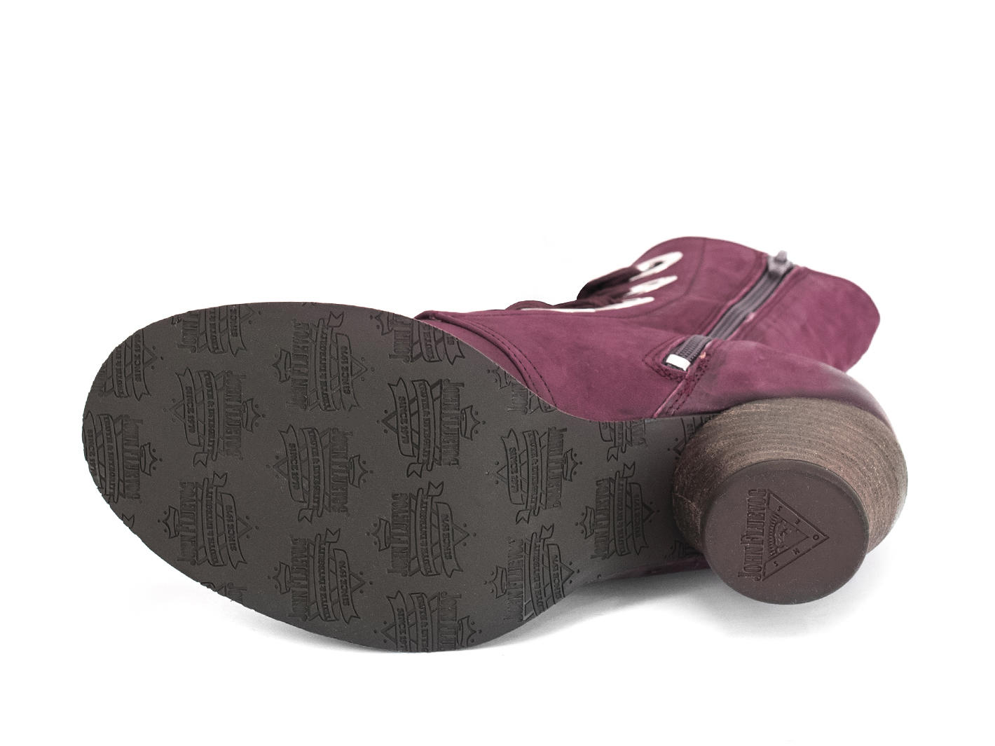 Gladstone Violet Botte mi-mollet à lacets: Sole