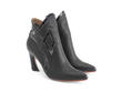 Gogo Black Ankle boot with trim: Quarter view