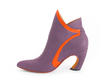 Gogo Purple Ankle boot with trim: Profile inside