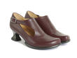 Gracias Cerise Side Buckle Shoes with Cutout: Quarter view
