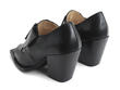 Grand City Black Open toed block heel: Back