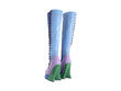 Grand National Boot Blue/Purple Botte haute à talon plateforme: Back
