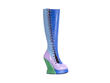 Grand National Boot Blue/Purple Botte haute à talon plateforme: Profile outside