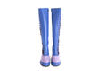 Grand National Boot Blue/Purple Tall Platform Boots: Front