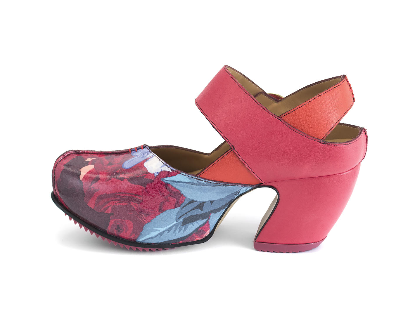 Guide JF Floral Platform Mary Jane Heels: Profile inside