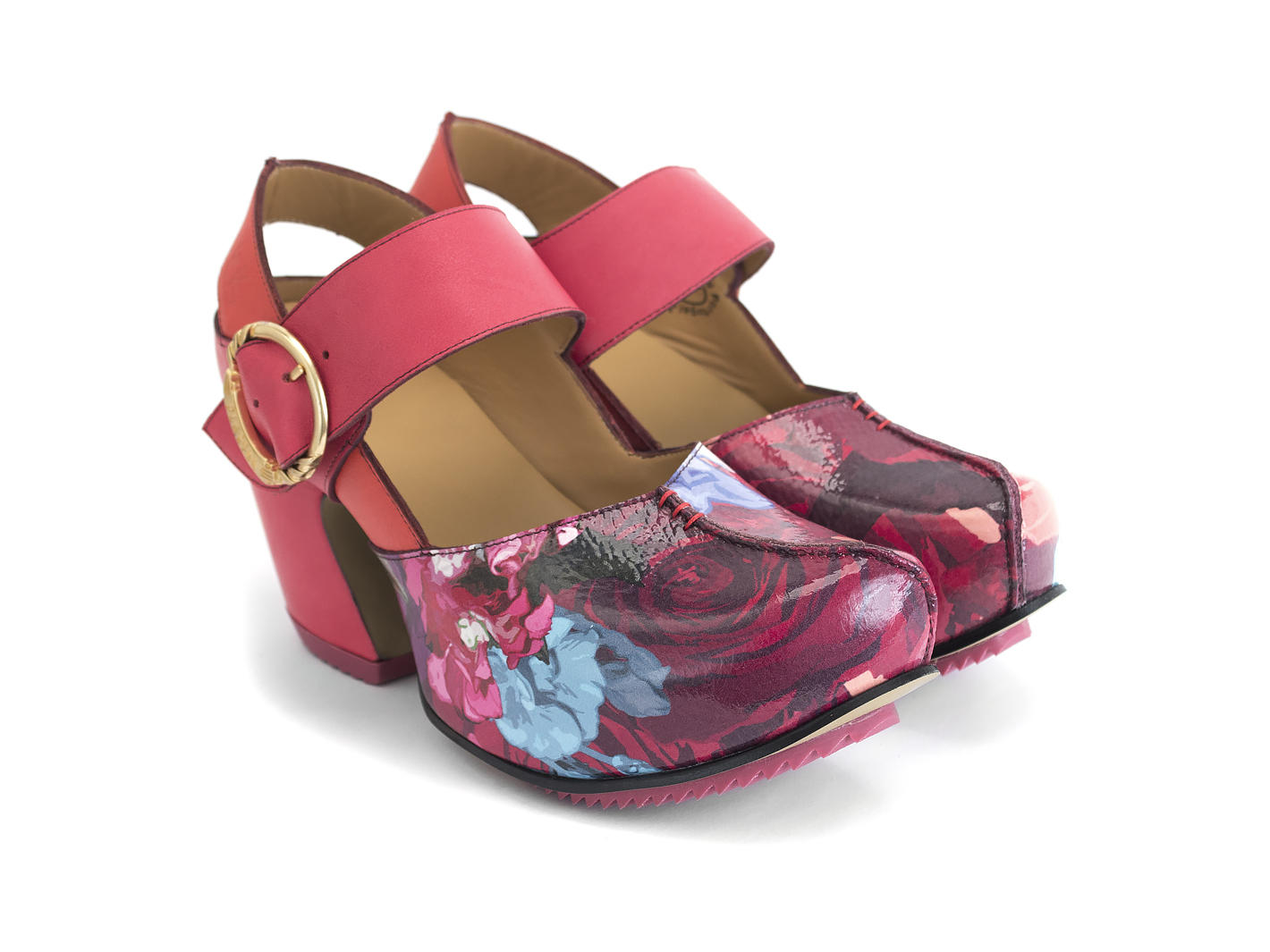 Guide JF Floral Platform Mary Jane Heels: Quarter view