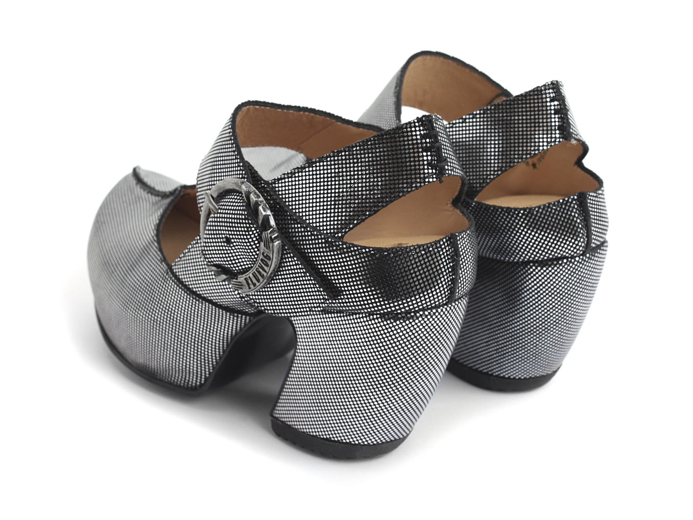 Guide Silver Platform Mary Jane Heels: Back