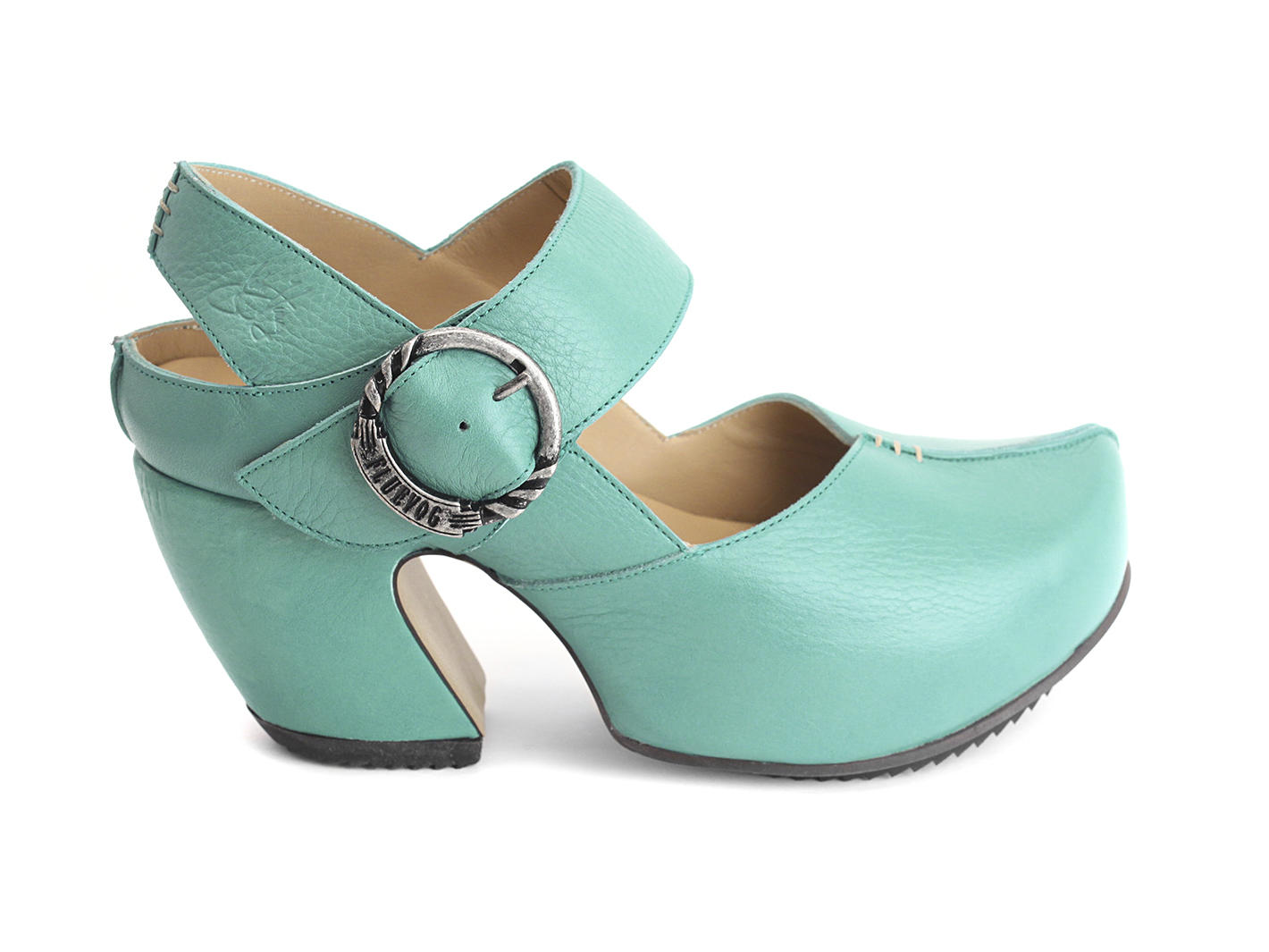 Guide Turquoise Platform Mary Jane Heels: Profile outside