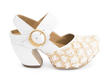 Guide White/Raffia Platform Mary Jane Heels: Profile outside