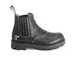 Guy Black Chelsea boot with zip: Profile outside