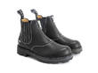 Guy Black Chelsea boot with zip: Quarter view