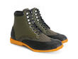 Halos Army Green Vegan Lace-Up Boots: Quarter view