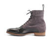 Hartford : Hommes Violet Flat Brogued Dress Boot: Profile inside