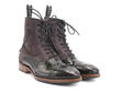 Hartford: Mens Violet Flat Brogued Dress Boot: Quarter view